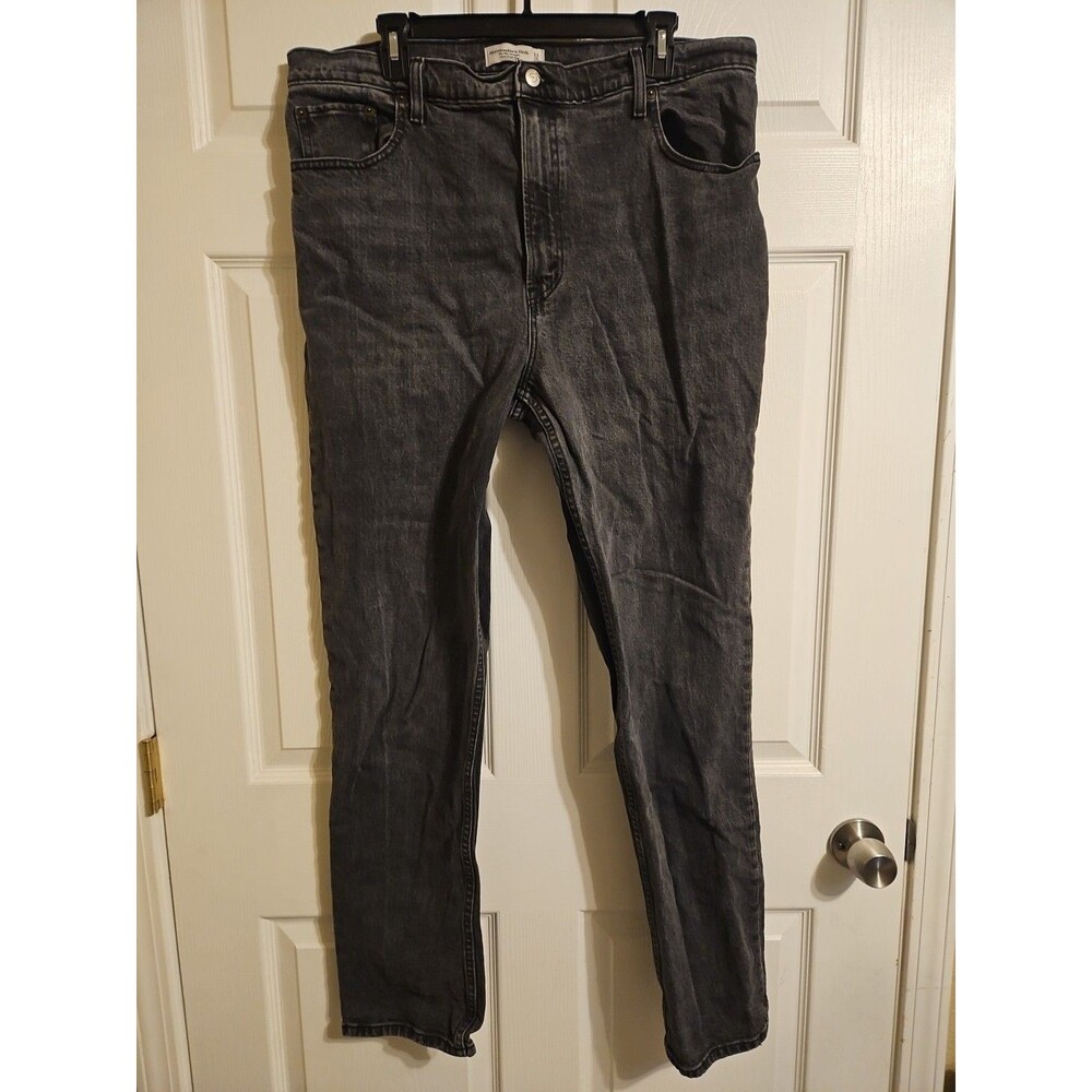Vintage Abercrombie & Fitch Jeans Mens 37x33 Black 90's Straight Ultra High Rise